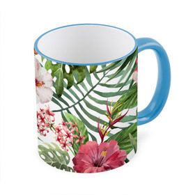 Кружка с принтом Таинственный остров , керамика | ёмкость 330 мл | vppdgryphon | арт | краска | остров | тропики | цветные | цветок | цветы