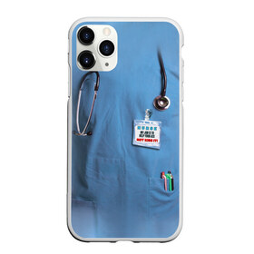 Чехол для iPhone 11 Pro Max матовый с принтом Костюм врача , Силикон |  | больница | врач | градусник | доктор | интерн | клиника | медбрат | медсестра | поликлиника | стетоскоп | фонендоскоп