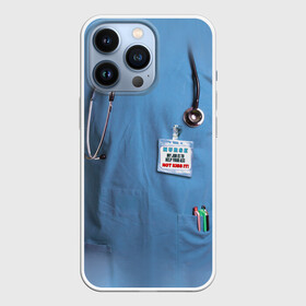 Чехол для iPhone 13 Pro с принтом Костюм врача ,  |  | больница | врач | градусник | доктор | интерн | клиника | медбрат | медсестра | поликлиника | стетоскоп | фонендоскоп