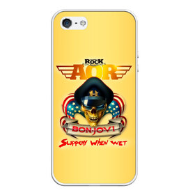 Чехол для iPhone 5/5S матовый с принтом Bon Jovi slippery when wet , Силикон | Область печати: задняя сторона чехла, без боковых панелей | bon jovi | бон джови | глэм | группа | метал | поп | попрок | рок | софт | хард | хеви | хевиметал