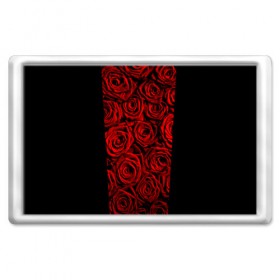 Магнит 45*70 с принтом Унисекс / Красные розы , Пластик | Размер: 78*52 мм; Размер печати: 70*45 | букет | красный | лепестки | модные | полосы | природа | растения | розочки | розы | сад | тренды | цвет | цветы | черный
