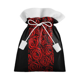 Подарочный 3D мешок с принтом Унисекс / Красные розы , 100% полиэстер | Размер: 29*39 см | букет | красный | лепестки | модные | полосы | природа | растения | розочки | розы | сад | тренды | цвет | цветы | черный