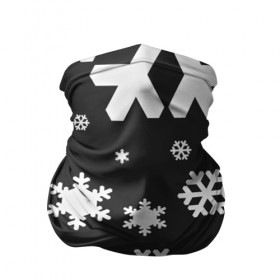 Бандана-труба 3D с принтом Снежинки , 100% полиэстер, ткань с особыми свойствами — Activecool | плотность 150‒180 г/м2; хорошо тянется, но сохраняет форму | Тематика изображения на принте: christmas | new year | santa | дед мороз | елка | елочки | новогодний | новый год | рождество | сантаклаус | снег | снежинки