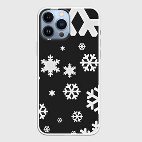 Чехол для iPhone 13 Pro Max с принтом Снежинки ,  |  | christmas | new year | santa | дед мороз | елка | елочки | новогодний | новый год | рождество | сантаклаус | снег | снежинки