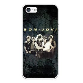 Чехол для iPhone 5/5S матовый с принтом Группа Bon Jovi , Силикон | Область печати: задняя сторона чехла, без боковых панелей | bon jovi | бон | бон джови | глэм | группа | джови | джон | рок | хард