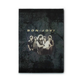 Обложка для автодокументов с принтом Группа Bon Jovi , натуральная кожа |  размер 19,9*13 см; внутри 4 больших “конверта” для документов и один маленький отдел — туда идеально встанут права | Тематика изображения на принте: bon jovi | бон | бон джови | глэм | группа | джови | джон | рок | хард