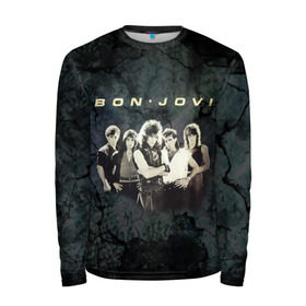 Мужской лонгслив 3D с принтом Группа Bon Jovi , 100% полиэстер | длинные рукава, круглый вырез горловины, полуприлегающий силуэт | bon jovi | бон | бон джови | глэм | группа | джови | джон | рок | хард
