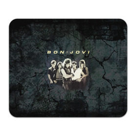 Коврик прямоугольный с принтом Группа Bon Jovi , натуральный каучук | размер 230 х 185 мм; запечатка лицевой стороны | Тематика изображения на принте: bon jovi | бон | бон джови | глэм | группа | джови | джон | рок | хард