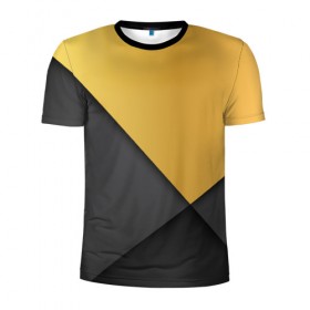 Мужская футболка 3D спортивная с принтом Golden-black , 100% полиэстер с улучшенными характеристиками | приталенный силуэт, круглая горловина, широкие плечи, сужается к линии бедра | Тематика изображения на принте: 
