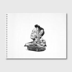 Альбом для рисования с принтом Илон Маск , 100% бумага
 | матовая бумага, плотность 200 мг. | Тематика изображения на принте: hyperloop | pay pal | space x | tesla | гений | день космонавтики | полет на марс | тесла | электрокар | электромобиль