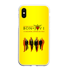 Чехол для iPhone XS Max матовый с принтом Группа Bon Jovi , Силикон | Область печати: задняя сторона чехла, без боковых панелей | bon jovi | бон | бон джови | глэм | группа | джови | джон | рок | хард