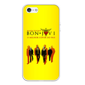 Чехол для iPhone 5/5S матовый с принтом Группа Bon Jovi , Силикон | Область печати: задняя сторона чехла, без боковых панелей | bon jovi | бон | бон джови | глэм | группа | джови | джон | рок | хард