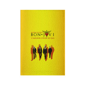 Обложка для паспорта матовая кожа с принтом Группа Bon Jovi , натуральная матовая кожа | размер 19,3 х 13,7 см; прозрачные пластиковые крепления | bon jovi | бон | бон джови | глэм | группа | джови | джон | рок | хард