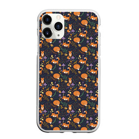 Чехол для iPhone 11 Pro матовый с принтом Лисоньки , Силикон |  | cute | forest | fox | грибы | лес | лиса | лисица | лисичка | листья | сказочный