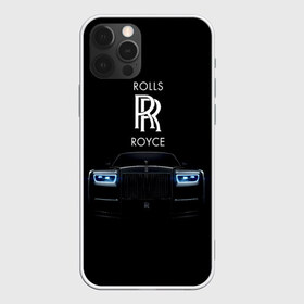 Чехол для iPhone 12 Pro Max с принтом Rolls Royce phantom , Силикон |  | luxury | phantom | rich | rolls royce | rr | авто | автомобили | бренд | известные | логотип | машина | надписи | огни | ролс ройс | роскошь | тень | фары | черный