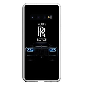 Чехол для Samsung Galaxy S10 с принтом Rolls Royce phantom , Силикон | Область печати: задняя сторона чехла, без боковых панелей | luxury | phantom | rich | rolls royce | rr | авто | автомобили | бренд | известные | логотип | машина | надписи | огни | ролс ройс | роскошь | тень | фары | черный