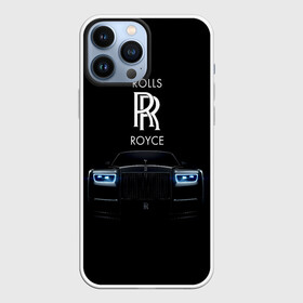 Чехол для iPhone 13 Pro Max с принтом Rolls Royce phantom ,  |  | luxury | phantom | rich | rolls royce | rr | авто | автомобили | бренд | известные | логотип | машина | надписи | огни | ролс ройс | роскошь | тень | фары | черный