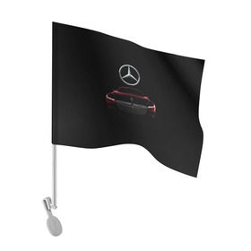 Флаг для автомобиля с принтом Мерседес Будущего , 100% полиэстер | Размер: 30*21 см | mercedes | марка | машины | мерседес