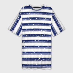 Платье-футболка 3D с принтом Морская ,  |  | берет | корабль | море | морфлот | моряк | пароход | полоски | полосы | праздник | пятна | снег | тельняшка | флот | яхта