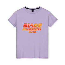Женская футболка хлопок с принтом Бегущий по лезвию , 100% хлопок | прямой крой, круглый вырез горловины, длина до линии бедер, слегка спущенное плечо | 2049 | blade runner | bladerunner