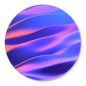 Коврик круглый с принтом Water Colors , резина и полиэстер | круглая форма, изображение наносится на всю лицевую часть | абстракция | вода.цветные | волны | краски | море | радужные | розовый | синий | фиолетовый | цвет | цвета | яркие