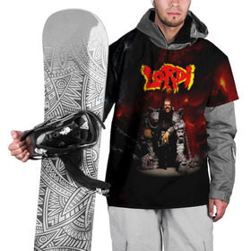 Накидка на куртку 3D с принтом Мистер Лорди , 100% полиэстер |  | глэм | группа | метал | монстры | рок | хард | хэви | хэвиметал | шок | шокрок