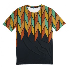 Мужская футболка 3D с принтом Перья птицы из Вальхаллы , 100% полиэфир | прямой крой, круглый вырез горловины, длина до линии бедер | геометрия | красивая | перья | фигуры