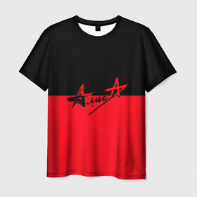 Мужская футболка 3D с принтом Группа Алиса , 100% полиэфир | прямой крой, круглый вырез горловины, длина до линии бедер | алиса | группа | красный | рок | черный
