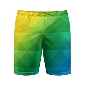 Мужские шорты 3D спортивные с принтом Colored wall ,  |  | геометрия | квадрат | текстура | цветной