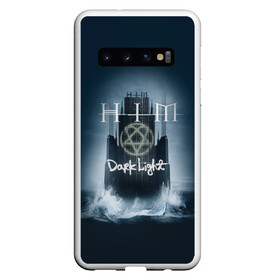 Чехол для Samsung Galaxy S10 с принтом HIM dark light , Силикон | Область печати: задняя сторона чехла, без боковых панелей | him | альбо | вилле вало | волны | готик | готика | группа | лав | метал | микко линдстрём | микко паананен | море | музыка | океан | песни | рок | финская | хим | юкка крёгер | янне пууртинен