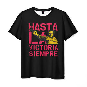 Мужская футболка 3D с принтом Hasta La Victoria Siempre , 100% полиэфир | прямой крой, круглый вырез горловины, длина до линии бедер | che | cuba | guevara | hasta | la victoria | libre | revolution | siempre | ussr | гевара | до полной | куба | о.м.с.к. | победы | революция | свободная | ссср | че