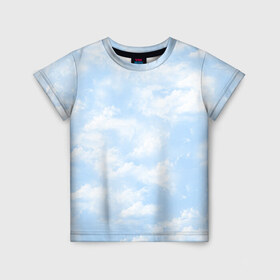 Детская футболка 3D с принтом Облака , 100% гипоаллергенный полиэфир | прямой крой, круглый вырез горловины, длина до линии бедер, чуть спущенное плечо, ткань немного тянется | ветер | воздух | лето | небо | облака | облако | осень | погода | релакс | спокойствие