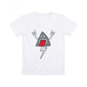Детская футболка хлопок с принтом Треугольник , 100% хлопок | круглый вырез горловины, полуприлегающий силуэт, длина до линии бедер | 