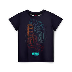 Детская футболка 3D с принтом Blade Runner 2049 , 100% гипоаллергенный полиэфир | прямой крой, круглый вырез горловины, длина до линии бедер, чуть спущенное плечо, ткань немного тянется | 2049 | blade runner | bladerunner