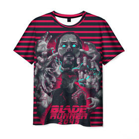 Мужская футболка 3D с принтом Blade Runner 2049 , 100% полиэфир | прямой крой, круглый вырез горловины, длина до линии бедер | 2049 | blade runner | bladerunner