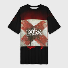 Платье-футболка 3D с принтом LOUNA ,  |  | louna | луна | рок