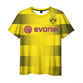 Мужская футболка 3D с принтом Borussia Dortmund , 100% полиэфир | прямой крой, круглый вырез горловины, длина до линии бедер | Тематика изображения на принте: borussia | borussia dortmund | боруссия дортмунд | спорт | футбол