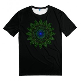 Мужская футболка 3D с принтом Ornamental , 100% полиэфир | прямой крой, круглый вырез горловины, длина до линии бедер | geometric | linework | mandala | ornament | геометрия | лайнворк | орнамент