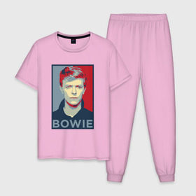 Мужская пижама хлопок с принтом David Bowie , 100% хлопок | брюки и футболка прямого кроя, без карманов, на брюках мягкая резинка на поясе и по низу штанин
 | bowie | david | альтернативный | арт | боуи | глэм | джаз | дэвид | музыка | музыкант | певец | поп | попрок | психоделический | рок | соул | хард | хардрок | экспериментальный | электронная | эмбиент
