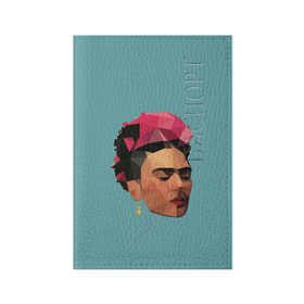 Обложка для паспорта матовая кожа с принтом Фрида , натуральная матовая кожа | размер 19,3 х 13,7 см; прозрачные пластиковые крепления | автопортрет | испания | кало | мексика | портрет | художница