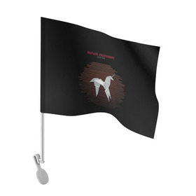 Флаг для автомобиля с принтом Оригами Blade runner 2049 , 100% полиэстер | Размер: 30*21 см | 2049 | blade runner | bladerunner | оригами