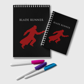Блокнот с принтом Blade Runner , 100% бумага | 48 листов, плотность листов — 60 г/м2, плотность картонной обложки — 250 г/м2. Листы скреплены удобной пружинной спиралью. Цвет линий — светло-серый
 | 2049 | blade runner | bladerunner