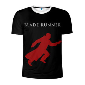 Мужская футболка 3D спортивная с принтом Blade Runner , 100% полиэстер с улучшенными характеристиками | приталенный силуэт, круглая горловина, широкие плечи, сужается к линии бедра | 2049 | blade runner | bladerunner
