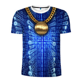 Мужская футболка 3D спортивная с принтом Биткоин , 100% полиэстер с улучшенными характеристиками | приталенный силуэт, круглая горловина, широкие плечи, сужается к линии бедра | bitcoin | blockchain | биткоин | биток | криптовалюта | технологии