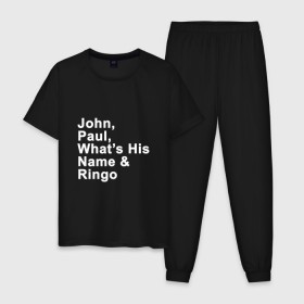 Мужская пижама хлопок с принтом George Harrison 3 , 100% хлопок | брюки и футболка прямого кроя, без карманов, на брюках мягкая резинка на поясе и по низу штанин
 | Тематика изображения на принте: 