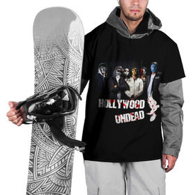 Накидка на куртку 3D с принтом Группа Hollywood Undead , 100% полиэстер |  | charlie scene | danny | funny man | hollywood | j dog | johnny 3 tears | undead | альтернативный | андед | голивуд | голливудская | группа | кранккор | метал | нежить | ню | реп | рок | рэп | рэпкор
