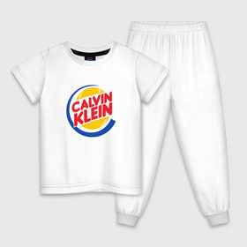 Детская пижама хлопок с принтом Модный Бургер , 100% хлопок |  брюки и футболка прямого кроя, без карманов, на брюках мягкая резинка на поясе и по низу штанин
 | 