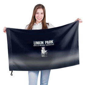 Флаг 3D с принтом Linkin Park и Hollywood Undead , 100% полиэстер | плотность ткани — 95 г/м2, размер — 67 х 109 см. Принт наносится с одной стороны | 
