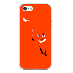 Чехол для iPhone 5/5S матовый с принтом Лисица , Силикон | Область печати: задняя сторона чехла, без боковых панелей | зверь | лис | лиса | лисица | лисонька | рыжая | хищник