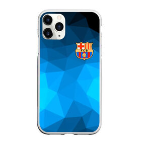 Чехол для iPhone 11 Pro Max матовый с принтом FC Barcelona polygon 2018 , Силикон |  | fc barcelona | мяч | спорт | футбол | чеппионат 